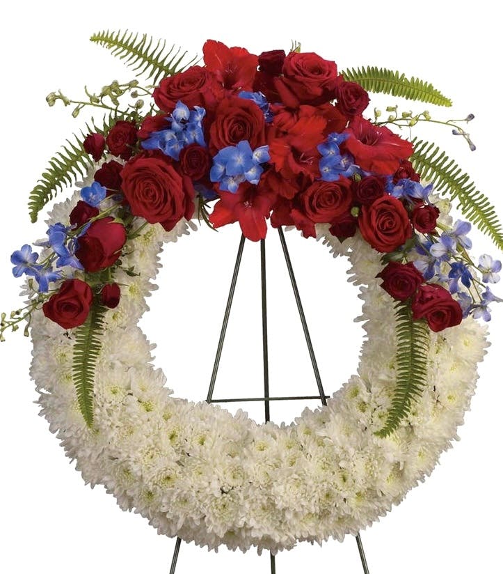 Patriotic, Sympathy Wreath Sympathy Bagoy's Florist Anchorage (AK)
