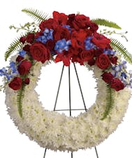 Patriotic, Sympathy Wreath