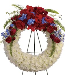 Patriotic, Sympathy Wreath