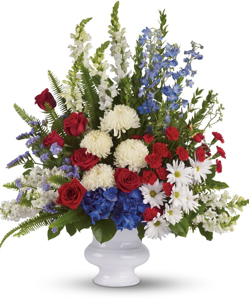 Patriotic Memorial Arrangement Anchorage (AK) Patriotic Flowers Bagoy's Florist