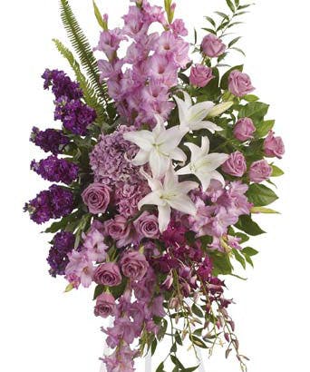Lavender Fields, Sympathy Spray Anchorage (AK) Funeral Flowers