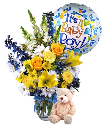 Baby Boy Surprise - Flowers - Balloon - Bear - Bagoy's Florist & Home ...