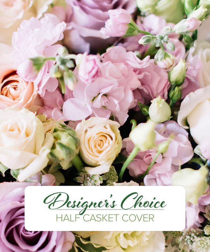 Designer's Choice Half Casket Cover Anchorage (AK) Sympathy Flowers