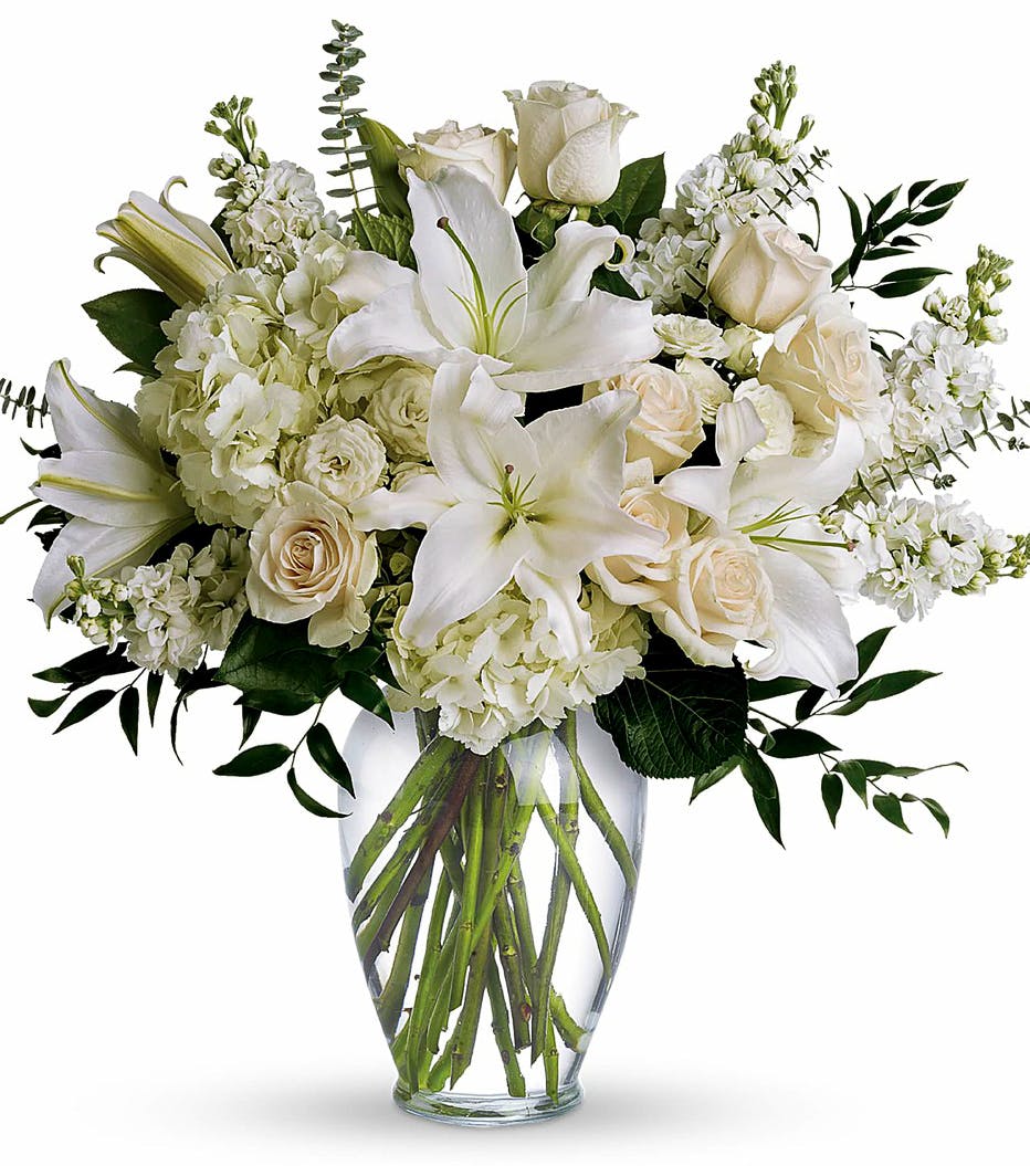 Doves Wings White Roses Bagoy's Florist Anchorage (AK)